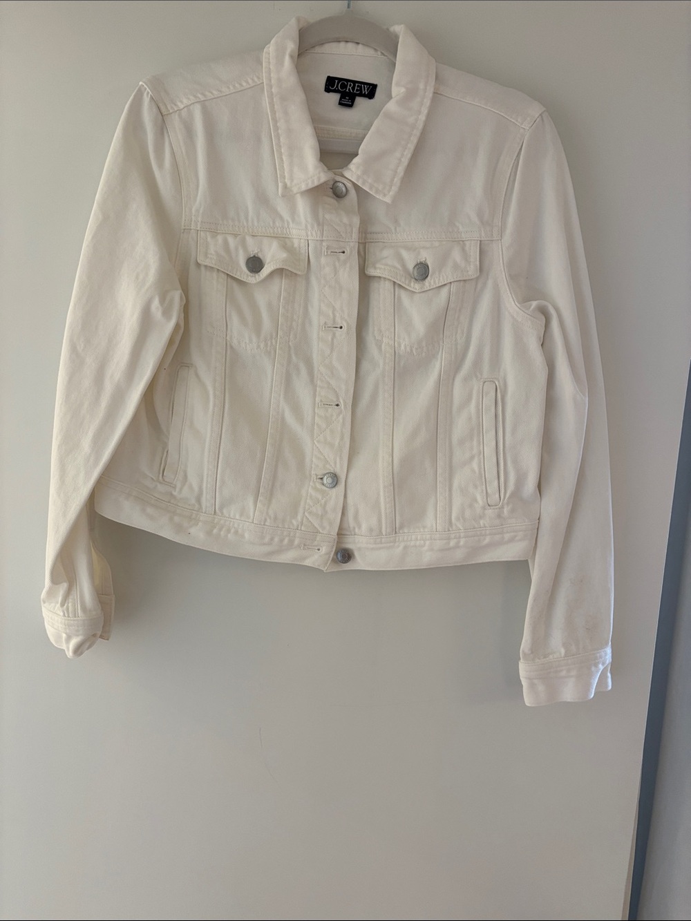 J. Crew White Denim Jacket